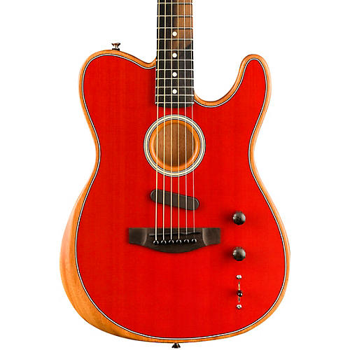 Fender Acoustasonic Telecaster Ebony Fingerboard Acoustic-Electric Guitar Dakota Red