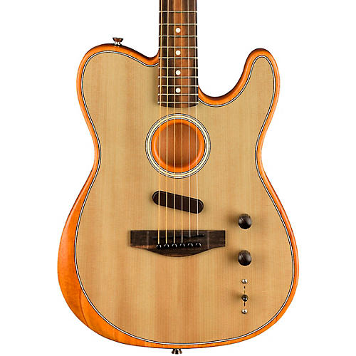Fender Acoustasonic Telecaster Ebony Fingerboard Acoustic-Electric Guitar Sonic Gray