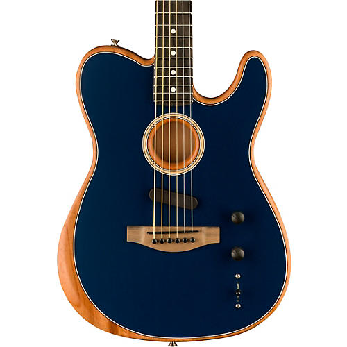 Fender Acoustasonic Telecaster Ebony Fingerboard Acoustic-Electric Guitar Steel Blue