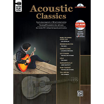 Alfred Acoustic Classics Guitar Play-Along Guitar TAB Book & CD-ROM Songbook