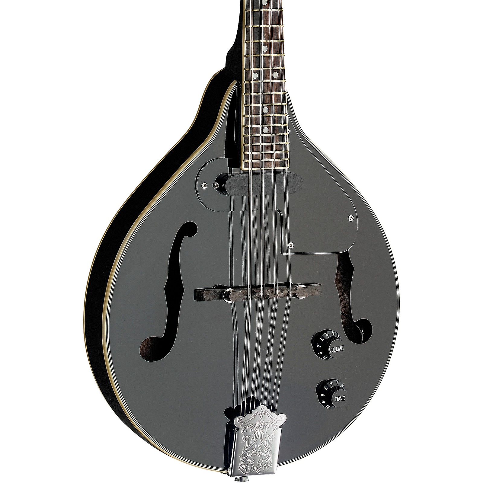 Stagg AcousticElectric Bluegrass Mandolin with Nato Top Gloss Black