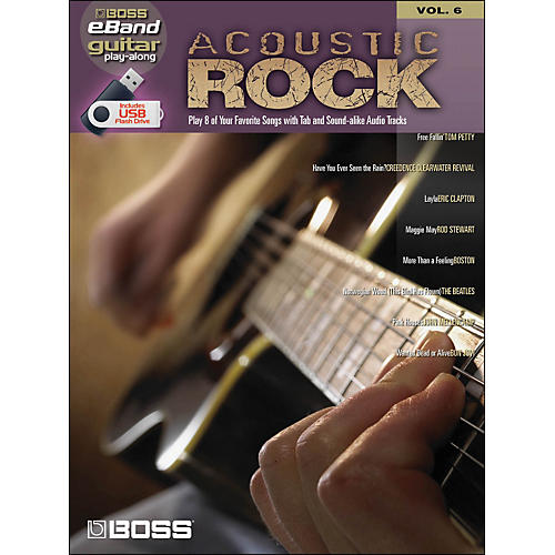 Hal Leonard Acoustic Rock Guitar Play- Along Volume 6 (Boss eBand Custom Book with USB Stick)