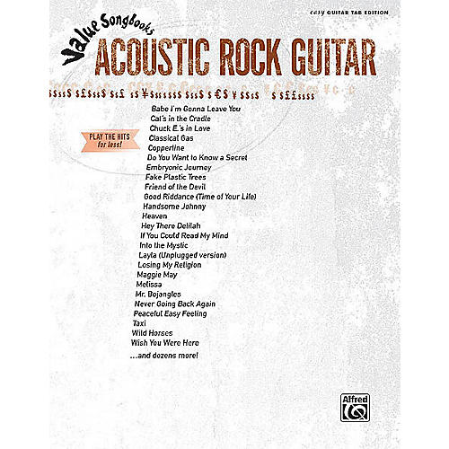 Acoustic Rock Guitar (Value Songbooks Series) Easy Guitar Series Softcover Performed by Various