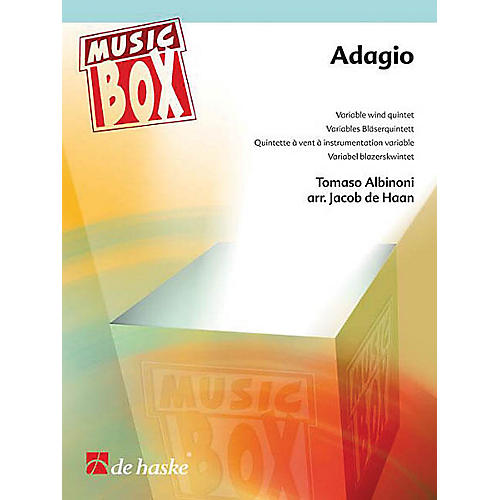 Adagio (Music Box Variable Wind Quintet) Concert Band Level 3 Arranged by Jacob de Haan