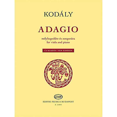 Editio Musica Budapest Adagio for Viola and Piano - New Edition EMB Series Softcover
