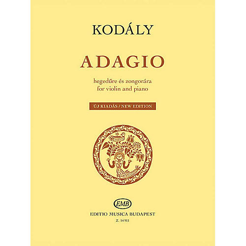 Editio Musica Budapest Adagio for Violin and Piano (New Edition) EMB Series Softcover