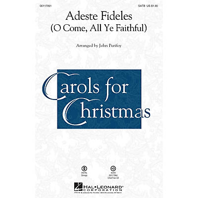 Hal Leonard Adeste Fideles CHOIRTRAX CD Arranged by John Purifoy