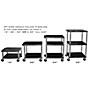 H. Wilson Adjustable-Height Open Shelf Tuffy Cart Black and Nickel Small-Large