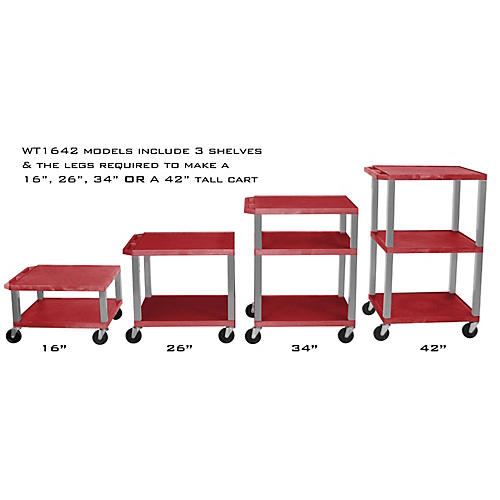 Adjustable-Height Open Shelf Tuffy Cart