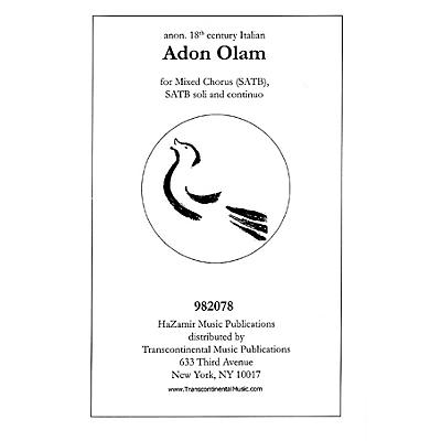 Transcontinental Music Adon Olam SATB arranged by Joshua Jacobson