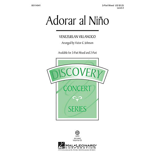 Hal Leonard Adorar al Niño (Discovery Level 2) 2-Part Arranged by Victor Johnson