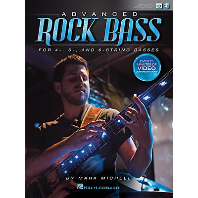 Hal Leonard Advanced Rock Bass Bass Instruction Series Softcover Media Online Written by Mark Michell