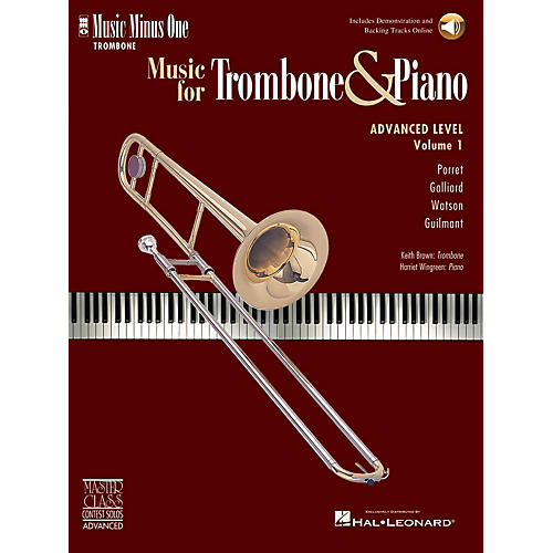 Music Minus One Advanced Trombone Solos, Volume 1 (for Trombone) Music Minus One Series Softcover with CD