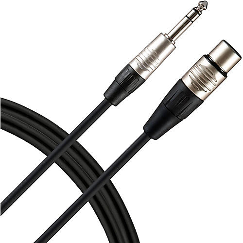 Live Wire Advantage Interconnect Cable 1/4 TRS Male to XLR Female Black 10 ft.