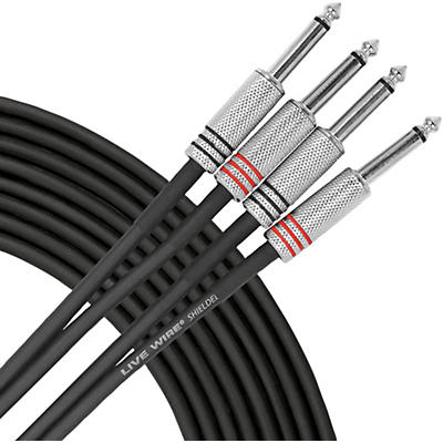 Live Wire Advantage Interconnect Dual Cable 1/4" TS Male to 1/4" TS Male