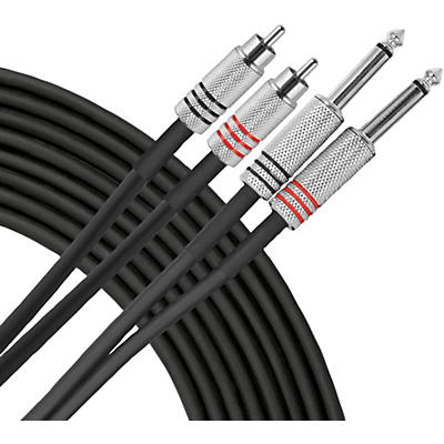 Live Wire Advantage Interconnect Dual Cable RCA Male to 1/4" TS Male