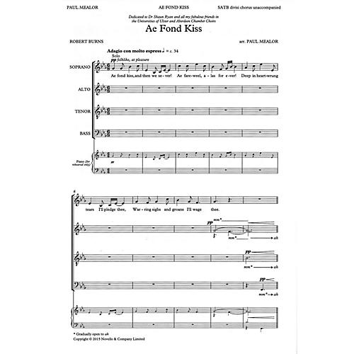 Novello Ae Fond Kiss SATB Divisi Composed by Paul Mealor