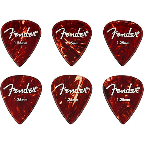 Fender Aero Acrylic Guitar Picks 1.25 mm 6 Pack