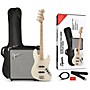Squier Affinity Jazz Bass Limited-Edition Pack With Fender Rumble 15W Bass Combo Amp - Olympic White
