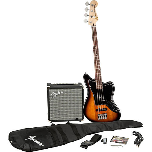 Affinity Series Jaguar Bass SS Pack with Fender Rumble 15W Bass Combo Amp