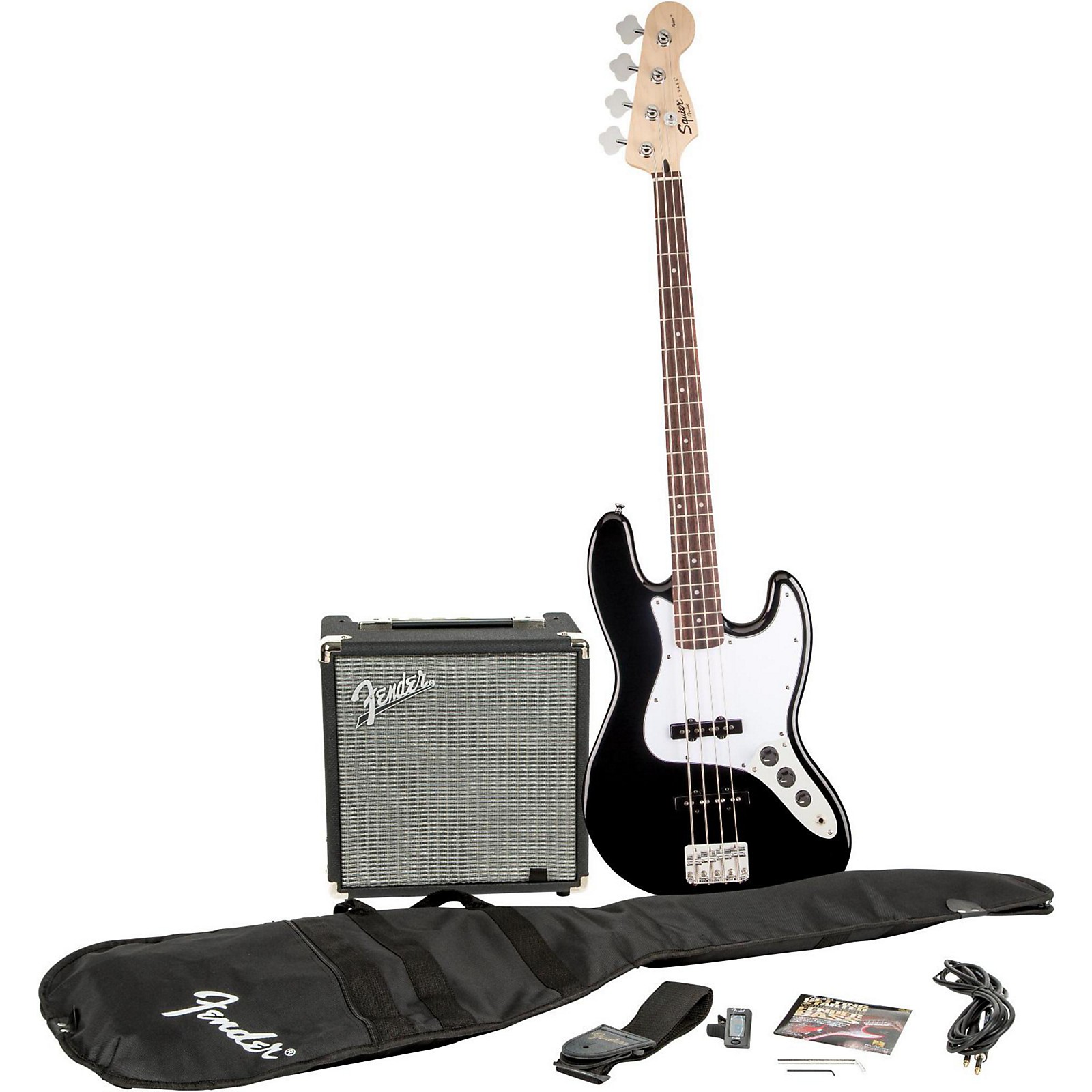 Squier Affinity Series Jazz Bass Pack with Fender Rumble 15W Bass Combo