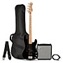 Open-Box Squier Affinity Series PJ Bass Maple Fingerboard Pack With Fender Rumble 15G Amp Condition 2 - Blemished Black 197881447472