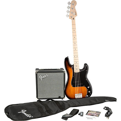 Affinity Series Precision Bass Pack with Fender Rumble 15W Bass Combo Amp