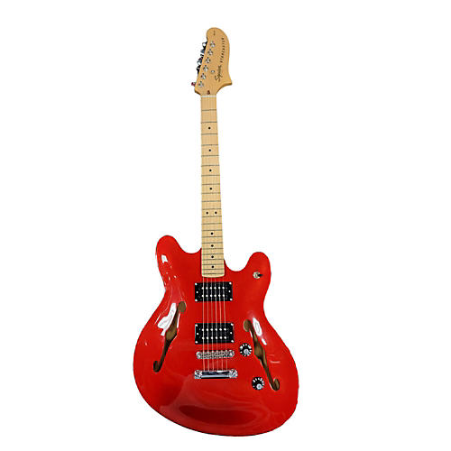 Squier Affinity Series Starcaster Hollow Hollow Body Electric Guitar Red