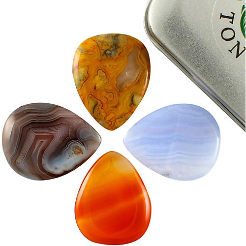 Agate Tones Mixed Tin of 4 Guitar Picks