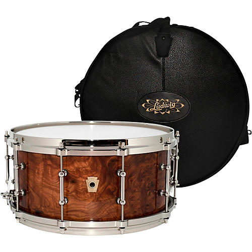 Aged Exotic Carpathian Elm Limited Edition Snare Drum with Bag, 14 x 6.5 in.