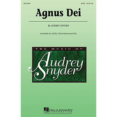 Hal Leonard Agnus Dei SATB composed by Audrey Snyder