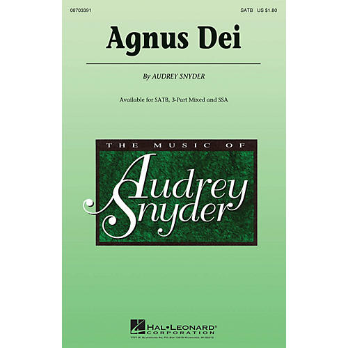Hal Leonard Agnus Dei SSA Composed by Audrey Snyder