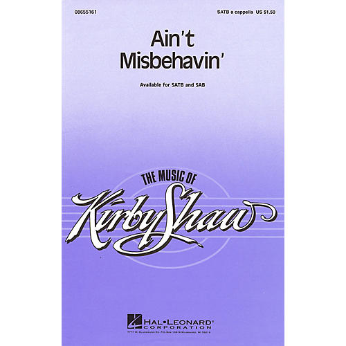 Hal Leonard Ain't Misbehavin' SATB a cappella arranged by Kirby Shaw