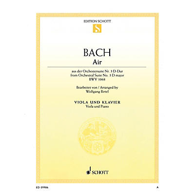Schott Air in D Major from Orchestral Suite No. 3, BWV 1068 String Series Softcover