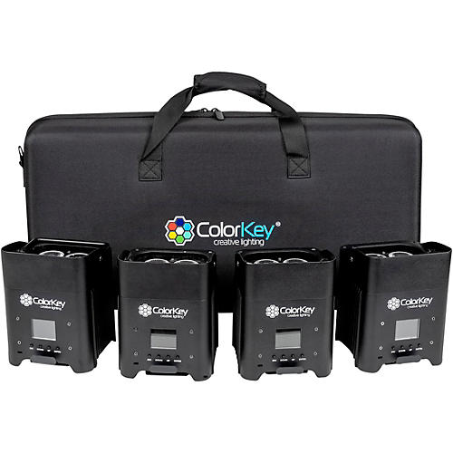 ColorKey AirPar HEX 4 4-Pack Bundle with Hardshell Case