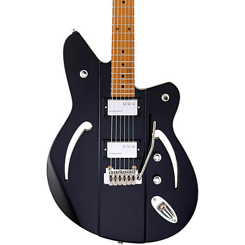 Reverend Airsonic HC Maple Fingerboard Electric Guitar Midnight Black