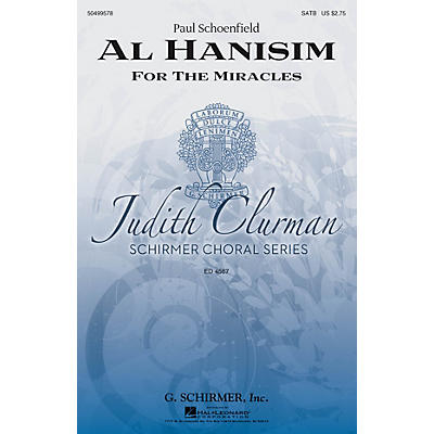G. Schirmer Al Hanisim (Judith Clurman Choral Series) SATB composed by Paul Schoenfeld