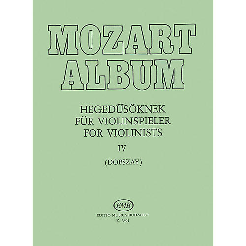 Editio Musica Budapest Album for Violin - Volume 4 Adagio & Andante Movements EMB Series