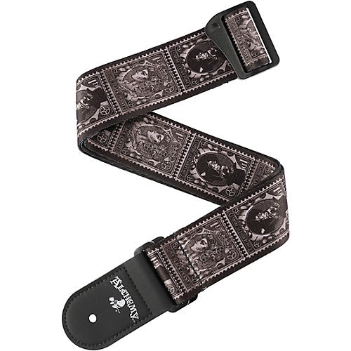 D'Addario Alchemy Polyester Straps Black and White 2 in.