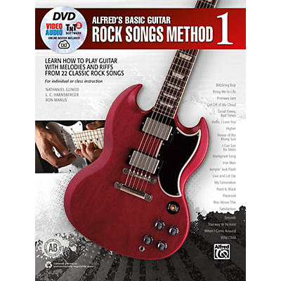 Alfred Alfred's Basic Guitar Rock Songs Method 1 Book, DVD & Online Audio, Video & Software