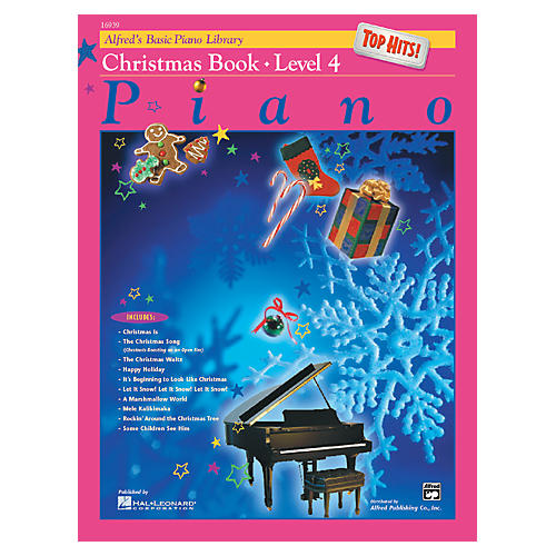 Alfred Alfred's Basic Piano Course Top Hits! Christmas Book 4
