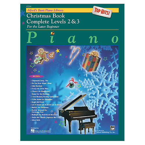 Alfred Alfred's Basic Piano Course Top Hits! Christmas Book Complete 2 & 3