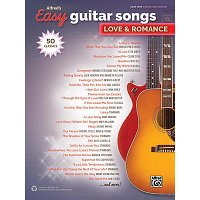 Alfred Alfred's Easy Guitar Songs - Love & Romance Easy Hits Guitar TAB Songbook