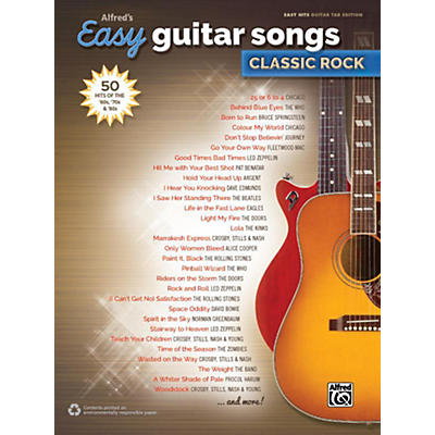 Alfred Alfred's Easy Guitar Songs: Classic Rock - Easy Hits Guitar TAB