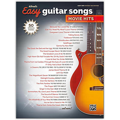 Alfred Alfred's Easy Guitar Songs: Movie Hits Easy Hits Guitar TAB Songbook