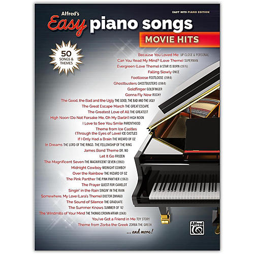 Alfred's Easy Piano Songs: Movie Hits Easy Hits Piano Songbook