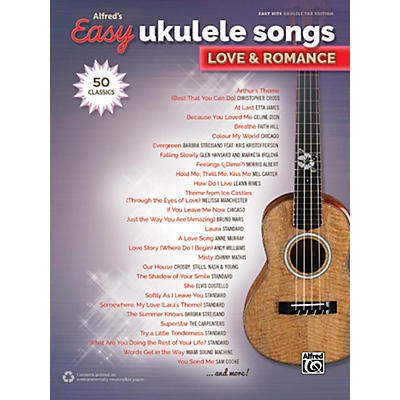 Alfred Alfred's Easy Ukulele Songs - Love & Romance Easy Hits Ukulele TAB Songbook