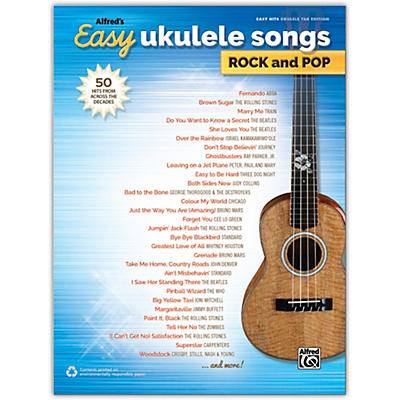 Alfred Alfred's Easy Ukulele Songs: Rock and Pop, Easy Hits Ukulele TAB Songbook
