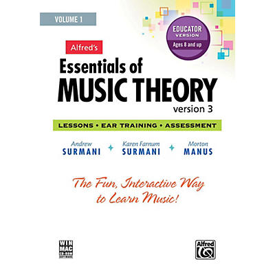 Alfred Alfred's Essentials of Music Theory: Software, Version 3 CD-ROM Educator Version, Volume 1