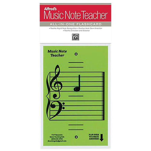 Alfred's Music Note Teacher All-In-One Flashcard Green